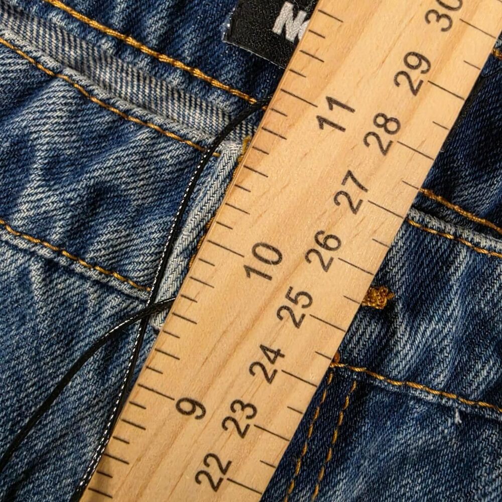 Fashion Nova Two-Tone Blue Straight Leg Jeans - Picture 3 of 8